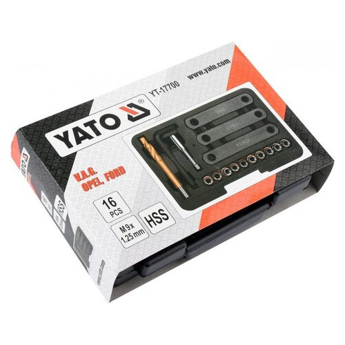 Ремкомплект Yato М9х125 різьблення супорта FORD/OPEL/VAG 16 ел (YT-17700) фото №3