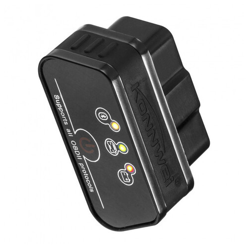 Діагностичний сканер Konnwei KW901 OBDII Black Bluetooth 3.0 автомобільний для Android фото №1