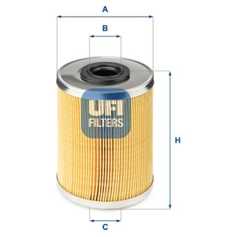 Фільтр паливний UFI RENAULT ESPACE 1.9 DTI 2.2 TD 99-MASTER 2.8 DTI (26.687.00) фото №1