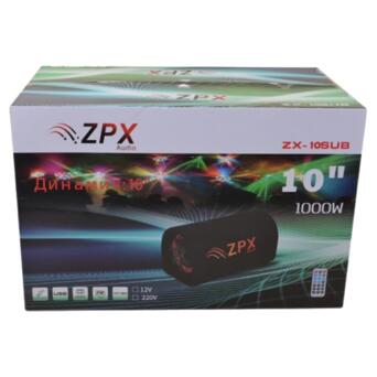 Акустична система активний сабвуфер бочка 10 см 1000W ZPX чорний (ZX 10CM_1393) фото №3