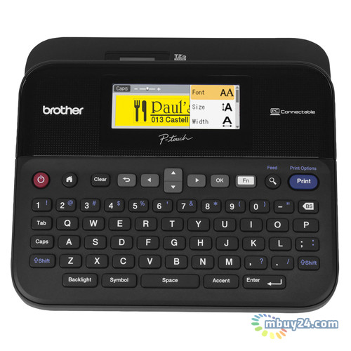 Принтер для друку наклейок Brother P-Touch PT-D600VP з кейсом Black (PTD600VPR1) фото №1