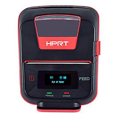 Принтер чеков HPRT HM-E300 мобільний, Bluetooth, USB, червоний+чорний (14656) фото №2