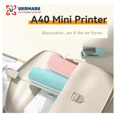 Принтер чеків UKRMARK A40PK А4 Bluetooth USB рожевий (00798) фото №6
