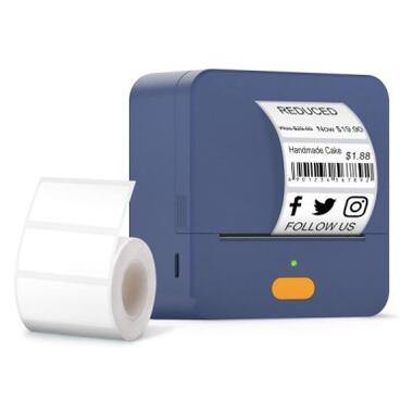 Принтер етикеток UKRMARK UP1BL bluetooth USB синій (00773) фото №1