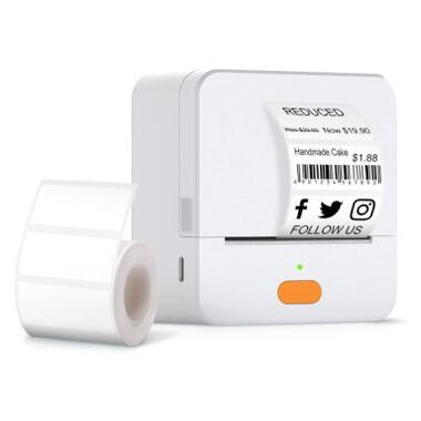 Принтер етикеток UKRMARK UP1WT bluetooth USB білий (00772) фото №1