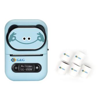 Принтер етикеток G&G 950CW blue USB Bluetooth (LABP-GG-950CW-BL) фото №1