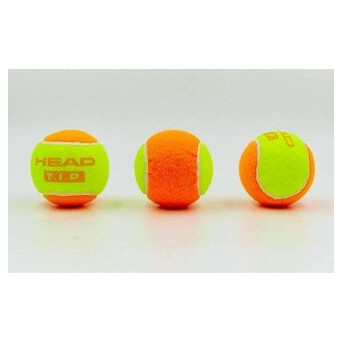 М'яч для великого тенісу для дітей Head 578223 Оранжево-салатовий 3шт (60429134) фото №2