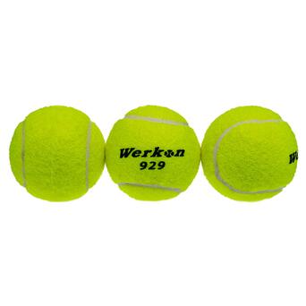 М'яч для великого тенісу FDSO Werkon 9575 Салатовий 3шт (60508625) фото №4