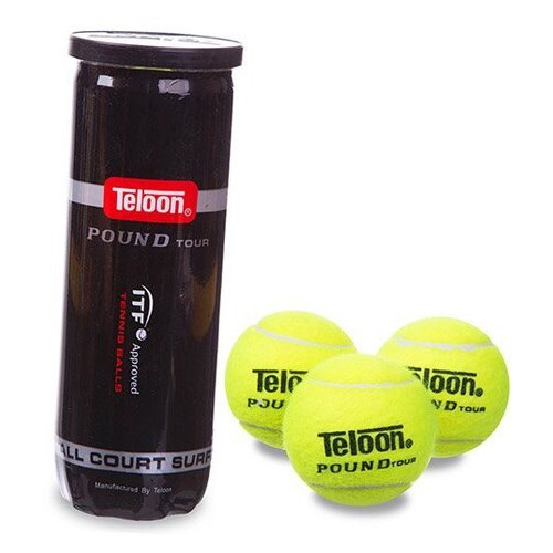 Мяч для большого тенниса Teloon Pound WZT828 Салатовый 3шт (60496012) фото №1