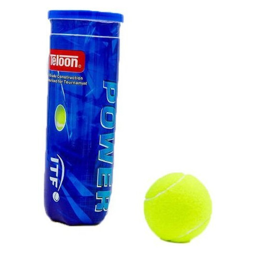М'яч для великого тенісу Teloon T616P3 Салатовий 3шт (60496006) фото №1