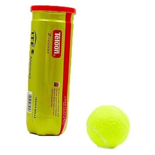 М'яч для великого тенісу Teloon T818P3 Салатовий 3шт (60496011) фото №1
