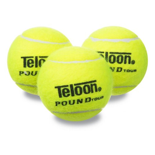 М'яч для великого тенісу Teloon Pound Tour T828P3 Салатовий 3шт (60496035) фото №3