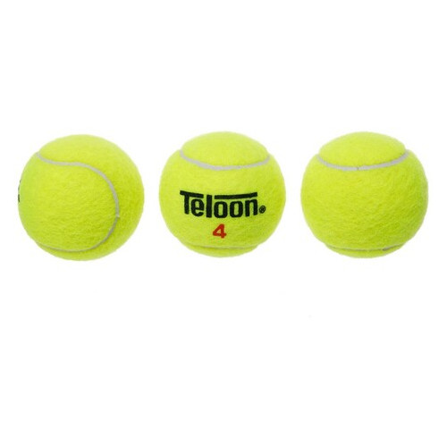 М'яч для великого тенісу Teloon Teloon-4 Салатовий 4шт (60496034) фото №2