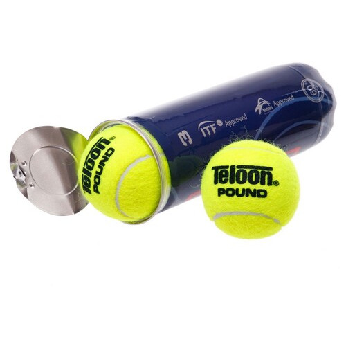 М'яч для великого тенісу Teloon Pound WZT828003 Салатовий 3шт (60496039) фото №2