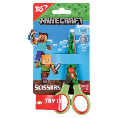 Ножиці Yes Minecraft 13см з принтом на лезі зелені (480436) фото №1