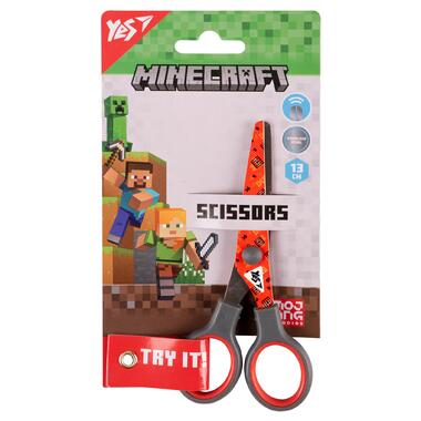 Ножиці Yes Minecraft 13см з принтом на лезі червоні (480424) фото №1