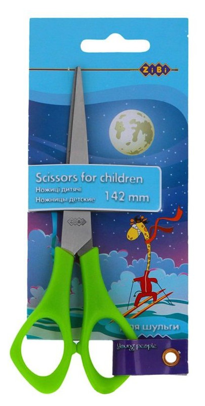 Ножиці дитячі ZIBI для шульги, 142мм, салатовий (ZB.5002-15) фото №1