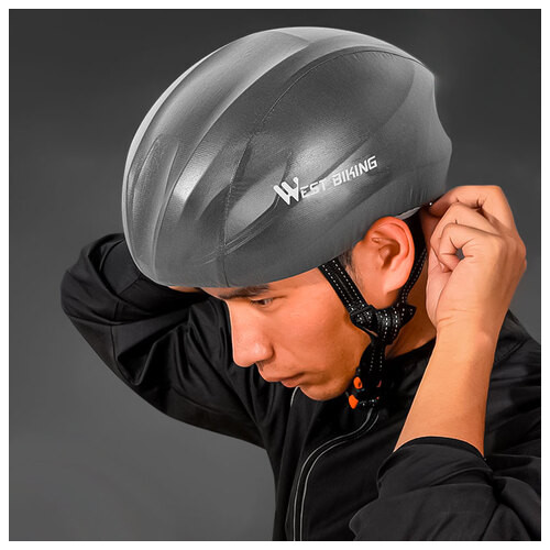 Чохол для велосипедного шлема West Biking YP0708080 Dark Gray фото №3