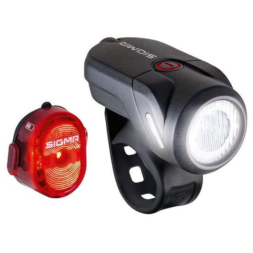 Комплект фонарей Sigma Sport Aura 35 / Nugget II K-Set USB Чорний фото №3
