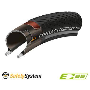 Покришка Continental CONTACT Cruiser Reflex, 28x2.20, 55-622, Wire, SafetySystem Breaker, 1030гр., чорний (101519) фото №3