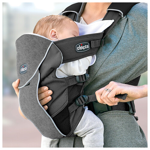 Ерго нагрудна рюкзак-кенгуру для немовлят Chicco Ultrasoft Magic Сірий (878572021) фото №7