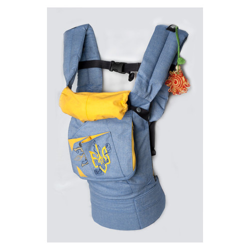 Эргономичный рюкзак Украинский Модный карапуз 03-00345_Goluboj-s-zheltym фото №4