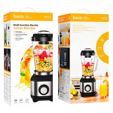 Блендер Hoco electric juicer blender HE32 черный фото №9