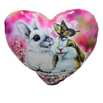Подушка-серце Кролики (00228-80) фото №1