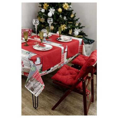 Подушка на стілець Merry Christmas червона 40х40см 031484 (4823093451520) фото №5