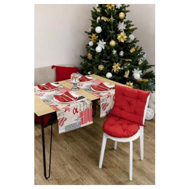 Подушка на стілець Merry Christmas червона D-40 031490 (4823093451537) фото №5