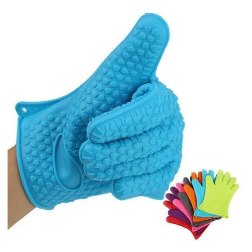 Силиконовая перчатка прихватка Supretto для горячего голубой (CZ27U0770004) фото №1