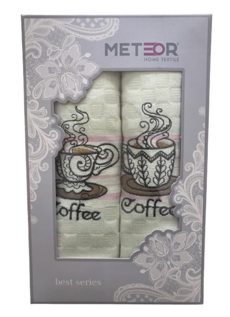 Набор кухонных полотенец Meteor Best Series Coffee V01 40*60 2 шт  (ts-02532) фото №1