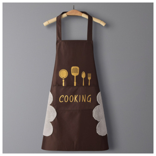Кухонний фартух з рушниками та кишенею Cooking Szkoy шоколадний фото №10