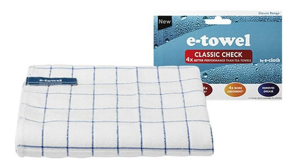 Рушник кухонний E-Cloth Classic Check Tea Towel 201675 Blue фото №3