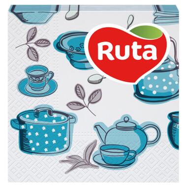 Серветки столові Ruta Double Luxe 24х24 см 2 шари з принтом Кухня 40 шт. (4820023747371) фото №1