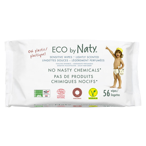Органические салфетки Eco by Naty с легким запахом 56 шт фото №1