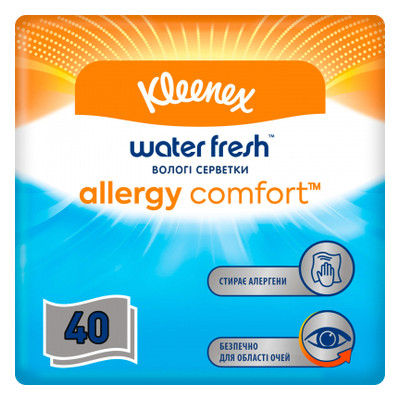 Вологі серветки Kleenex Allergy Comfort 40 шт. (5029053573786) фото №1