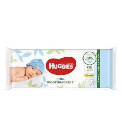 Вологі серветки Huggies Pure Bio 56 шт (5029053575650) фото №1