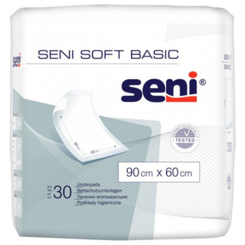 Пелюшки для немовлят Seni Soft Basic 90х60 см 30 шт (5900516692315) фото №1