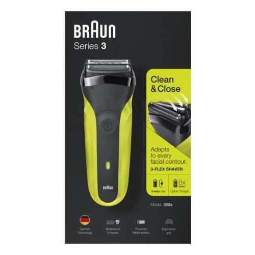 Електробритва Braun Series 3 300s-5408-black-green фото №2