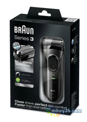 Електрична бритва Braun Series 3020 Black фото №4