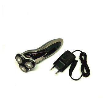 Електробритва для чоловіків роторна для вологого та сухого гоління з плаваючими головками XPRO GM-7719 чорна (GM-7719) фото №3