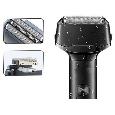 Електробритва сіткова для чоловіків для сухого та вологого гоління XPRO V-371 чорна (41902-V-371_388) фото №5