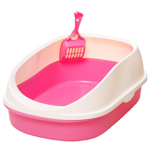 Туалет-лоток Taotaopets 224405 Pink для кішок з лопаткою 56*38*22см фото №1