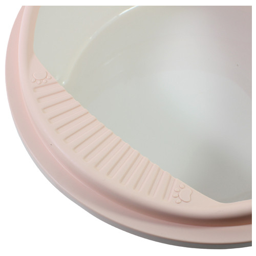 Туалет-лоток Taotaopets 221115 Pink для кішок з лопаткою круглий 49*45*22cm фото №2