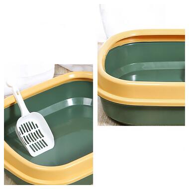 Туалет лоток для кішок з лопаткою Taotaopets 225501 46*38*13 см Green фото №3