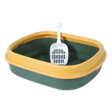 Туалет лоток для кішок з лопаткою Taotaopets 225501 46*38*13 см Green фото №1