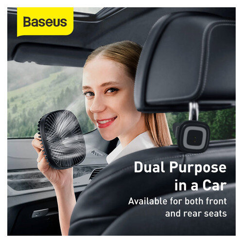 Вентилятор Baseus Natural Wind Magnetic Rear Seat Fan автомобильный черный фото №6