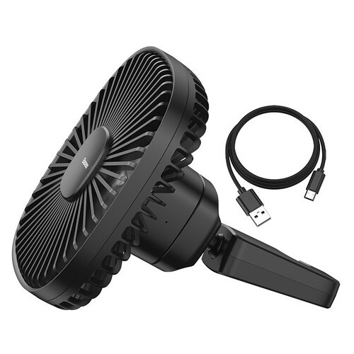 Вентилятор Baseus Natural Wind Magnetic Rear Seat Fan автомобильный черный фото №4