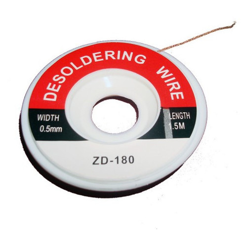 Стрічка для зняття припою Zhongdi 0.5mm/1.5m ZD-180 (233797967) фото №2